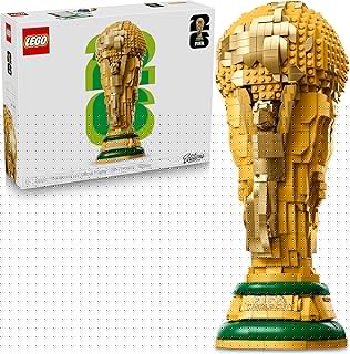 LEGO Editions FIFA World Cup Official Trophy Building Set - Kit for Display in Bedroom, Home Office, Book Shelf - Soccer Fans Collectible - W/World Cup 2026 Minifigure - Gift for Father's Day - 43020