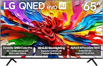 65-Inch Class QNED evo AI QNED92A Series Mini LED 4K Smart TV w/Dolby Atmos, Dolby Vision, HDR10, AI Super Upscaling 4K, Filmmaker Mode, Wow Orchestra, Alexa Built-in (65QNED92AUA, 2025)