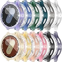 [12Pack] RICHONE Bling Case Compatible with Samsung Galaxy Watch 7 40mm Screen Protector, HD Full Protection Flexible TPU Watch Bumper Cover Anti Scratch Samsung Watch 7 Accessory (SM-L300 · 40MM)