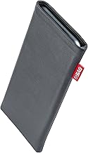 fitBAG Beat Gray Custom Tailored Sleeve for Samsung Galaxy Grand II 2 SM-G7105. Fine Nappa Leather Pouch with Integrated Microfibre Lining for Display Cleaning