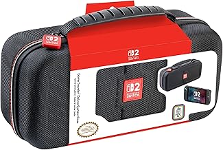 R.D.S. INDUSTRIES, INC. - Game Traveler Deluxe Licensed System Case for Nintendo Switch, Nintendo Switch 2, OLED, Black Medium (NS230)