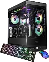 Y40 PRO Black Gaming PC Desktop Computer Intel Core Ultra 9 285 CPU, NVIDIA GeForce RTX 5080 16GB GPU, 32GB DDR5 RGB 5200MHz RAM, 2TB NVMe SSD, Windows 11 Home, Keyboard, Mouse- Y40BI9N5801