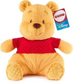 Disney Official Winnie the Pooh Oh So Snuggly Plush, Teddy Bear Stuffed Animal for Babies and Infants, Yellow, 12.5”