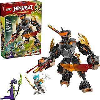 NINJAGO Cole’s Mission Mech & Dragon Zane Building Toy for Boys, Girls & Kids, Ages 7+ - Poseable Mech W/Cole, Acid Monster, & Zane Minifigures for Pretend Play - Gift Idea for Birthdays - 71854