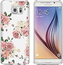 for Galaxy S7 Case, S7 Case with Flowers, Slim Shockproof Clear Floral Pattern Soft Flexible TPU Back Phone Cove for Samsung Galaxy S7 Pink Flowers