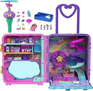 Dolls, Playset and Travel Toys, 4 Dolls, 1 Vehicle, 25+ Accessories, Resort Roll Away (Amazon Exclusive)