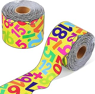 69 Feet Math Scalloped Bulletin Board Border for Classroom Dimensional Look Border for Bulletin Board Classroom Chalkboard Wall Decor for Back to School Party Decoration