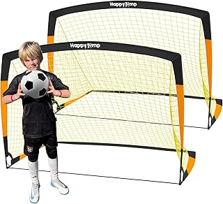Happy Jump Soccer Goal 7'x5', 6.6‘x3.3', 5'x3.6', 4'x3', 3'x2.2' Soccer Net for Kids Backyard
