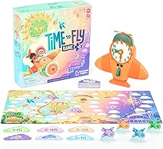 Educational Insights Time to Fly - Preschool Board Games that Teach How To Tell Time, Toy Learning Clock for Kids, Educational Board Games for Kids 4-6, Learn to Read Digital and Analog Clocks