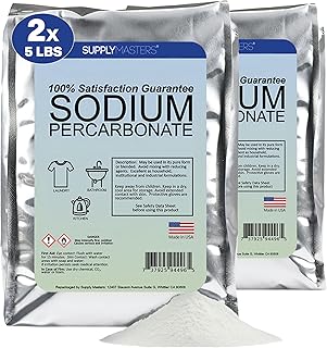 Sodium Percarbonate Powder 2 Pack (10 lbs Total) – Oxygen Bleach Alternative & Stain Remover – Multi-Purpose Cleaner for Laundry, Carpets, Tile, Grout, Decks, Kitchens & Outdoor Areas