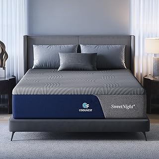 CoolNest Queen Mattress, 14 inch Cooling Queen Size Memory Foam Mattress for Cool Night Sleep, 5-Zone Ergo Support for Pressure Relief, Medium, CertiPUR-US Certified