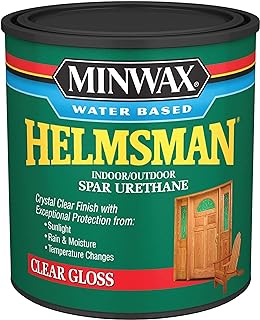 Minwax Helmsman Water Based Spar Urethane, Quart, Gloss