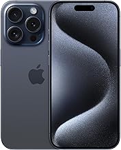 Apple iPhone 15 Pro, 128GB, Blue Titanium - Unlocked (Renewed)