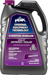 PEAK OET Extended Life Violet Concentrate Antifreeze/Coolant for European Vehicles, 1 Gal.