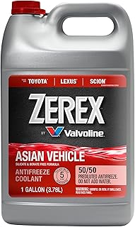 Zerex Asian Vehicle Red Silicate and Borate Free 50/50 Prediluted Ready-to-Use Antifreeze/Coolant 1 GA
