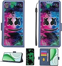 Aroepurt Case Compatible for Sony Xperia E5 Phone Case Flip Cover [with Tempered Glass Screen Protector][RFID Blocking][Luminous Effect] LPT-BQ