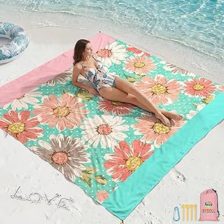 BYDOLL Beach Blanket Waterproof Sandproof,78''X81''/78''X110'' Large Sand Free Oversized Lightweight Sand Resistant Blanket, Picnic Mat for Beach Travel Camping Hiking Essentials