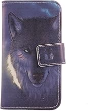 Leather Cover Skin Protection Case for Samsung Galaxy Mega 6.3 I9200 Wolf Design