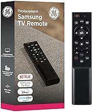 GE Samsung TV Remote Control Replacement, Universal Samsung Remote Control for Smart TV, Direct Replacement, Streaming Hotkeys, Black, 81688