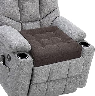 Recliner Cushions for Elderly, 20x20x5 Inch Thick Chair Cushion Patent Design Soft Tufted Dual Layer Booster Seat Cushions for Seniors Recliner Risers Taupe 1P