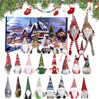Gnome Christmas Advent Calendar 2026, 24 Days Countdown Calendar, Santa Little People Figure Ornaments, Gonks Dwarf Gifts For Tree Decorations (COLOR01(24 Gnome Dolls))