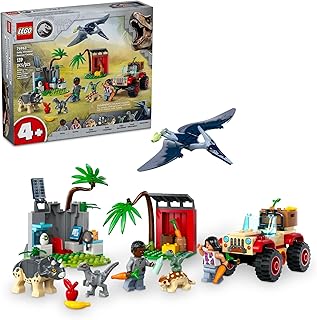 Jurassic World Raptor & Titanosaurus Tracking Mission Kids Toy - Building and Learning Toy for Pretend Play - Dinosaur Action Figures for Boys & Girls, Ages 7+ - Gift Idea for Birthdays - 76963