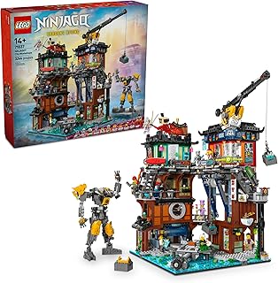 NINJAGO City Workshops Building Toy - Ninja Set for Boys & Girls, Ages 14+ - Gift for Teens - Includes 10 Minifigures and a Mech - for Play and Display - 71837