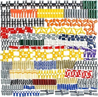 370pcs Pin-Axle-Connectors Universal-Joint-Bush-Bricks-Set, Compatible with Technic-Parts, for STEM-MOC-EV3-Project-Bulk-Blocks(Random Color)