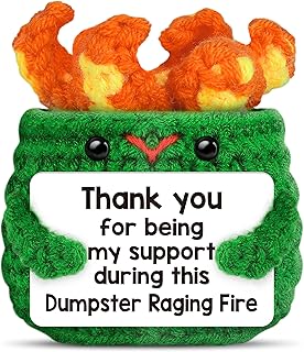 Teacher Thank You Appreciation Gifts for Women Retirement Gift for Coworkers Boss Employee Going Away Farewell Graduation Crochet Dumpster Cheer Up Fire Gift for Her Him Teacher End of Year Classroom