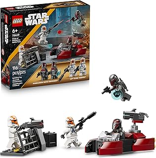 Star Wars Siege of Mandalore Battle Pack Building Toy for Boys & Girls - The Mandalorian Pretend Play Set W/4 Character Minifigures for Kids & Fans, Ages 6+ - Gift Idea for Birthdays - 75449