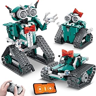 IQKidz APP/Remote Control STEM Building Kits for Kids Ages 8-12 - 3 in 1 RC Robot Car Toys, 440 Pcs Educational Science Projects, Gift Ideas for Boys Girls