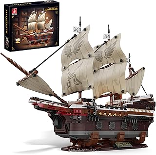 Pirate Ship Building Set with Lights - Mayflower Ship Model Toy,Great Home&Office Decoration for Pirates Fans,Idea Choice for Adults and Boys Aged 8-14 as Birthday, Christmas Gifts(2076PCS)