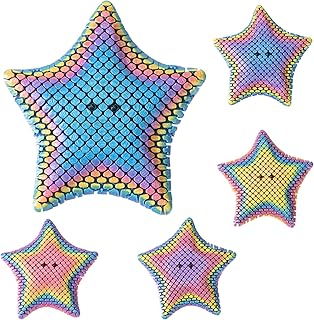 3D Printed Articulating Squishy Starfish Fidget Toy, Flexible Stress Relief Desk Decor, Unique Squishy , Portable for Fidget Lovers (Random Rainbow Colors)
