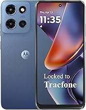 Tracfone Motorola Moto G 2025, 64GB, Saphire Blue - 6.6" 120Hz Display, 5G Prepaid Smartphone, 50MP Quad Pixel Camera, Long-Lasting Battery (Locked to Tracfone)