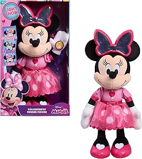 Disney Jr. Colorfinity Minnie Mouse, Interactive Plush Toy, Over 40 Interactions, Ages 3 and Up
