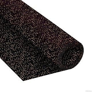4X10 FT Heavy Duty Rubber Gym Flooring Roll,Rubber Gym Flooring for the Basement, Garage, Gym, Home Gym Flooring, or Playroom -Non-Slip Shock Absorption,Black/Red