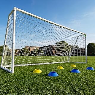 8x6, 12x6, 16x7 FT Soccer Goal for Backyard, Metal Soccer Goals with PE Soccer Net, Target Net & Training Cones, Rust-Proof Reinforced Frame, Outdoor Soccer Net for Kids, Youth Training or Team Game