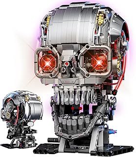 Mechanical Skull Building Set for Adults, Mechanical Skeleton Head Building Blocks Set, Compatible with Lego, Home and Office Decor Gift for Adults Teens 14+ (1099 PCS)