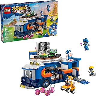 Sonic The Hedgehog Team Sonic Command Truck Building Toy - Pretend Play Vehicle W/5 Figures for Boys & Girls, Ages 8+ - Toy Building Blocks for Kids - Gift Idea for Birthdays - 77006