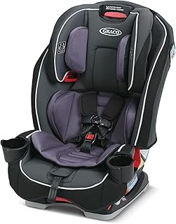 Graco® SlimFit 3-in-1 Convertible Car Seat Space Saving Design Forward & Rear-Facing Highback Booster Option – Purple