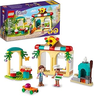 Friends Heartlake City Pizzeria 41705 Restaurant Set, Creative Gift for Grandchildren, Toys for Kids 5 Plus Years Old with Olivia & Ethan Mini-Dolls