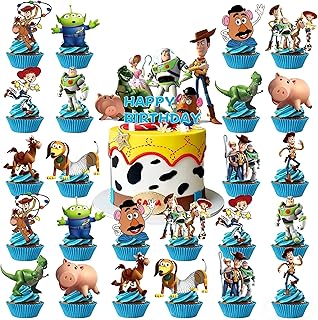 25pcs Cake Toppers Cupcake Toppers Cake Decorations Birthday Party Supplies Decorations (25pcs A)