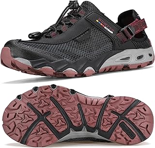 Women's Amphibious Water Shoes - Closed Toe Hiking Sandals Summer Outdoor Water Sandal Non-Slip River Shoes Quick Drying Aqua Shoe