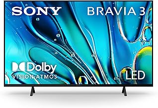 50-Inch Class 4K Ultra HD BRAVIA 3 LED Smart TV with Google TV, Dolby Vision HDR, and Exclusive Features for PlayStation®5 (K-50S30)