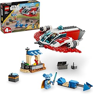 75384 Star Wars The Crimson Firehawk Construction Toy with Speeder Bike and Minifigures, Gift for Boys and Girls from 4 Years Old