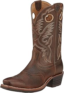 Heritage Roughstock Western Boot - Men's Square Toe Leather Work Boot