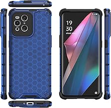 Compatible with Oppo Find X3 Case Cover,Compatible with Oppo Find X3 Pro Honeycomb Anti-Drop Shock-Absorbing Case Blue