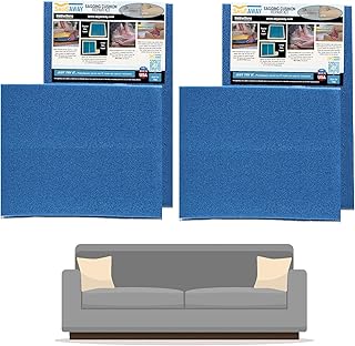 2Pk of Large 1.5in Thick Cushion Inserts for Support of 2 Saggy Seats. Military Grade Foam to Add Thickness and Delay Replacing Sofa, Measure for Size to Fit in Cover