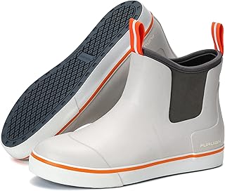 Women's Deck Boots Ankle Rain Boots Fishing Boots Rubber Waterproof Slip-Resistant Outdoor Work Shoes