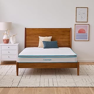 8 Inch Memory Foam and Spring Hybrid Mattress - Medium Firm Feel - Bed in a Box - Quality Comfort and Adaptive Support - Breathable - Cooling - Guest and Kids Bedroom - Full Size